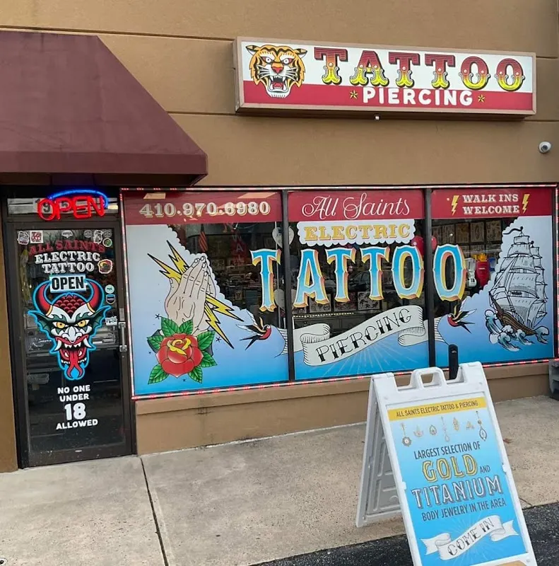 All Saints Electric Tattoo and Piercing — Tattoo and piercing shop in Edgewood