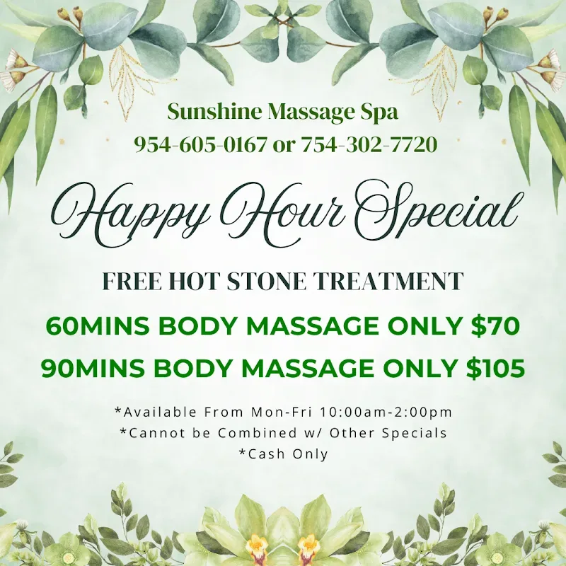 Sunshine Massage Spa — Massage spa in Fort Lauderdale