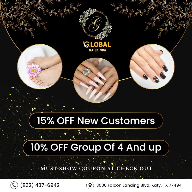 Global Nails Spa Katy (10% - 15% OFF Coupon) — Nail salon in Katy