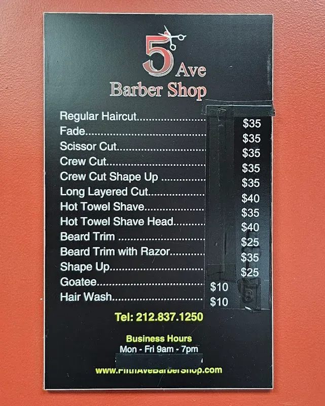 Fifth Ave Barber Shop — Barber shop in New York