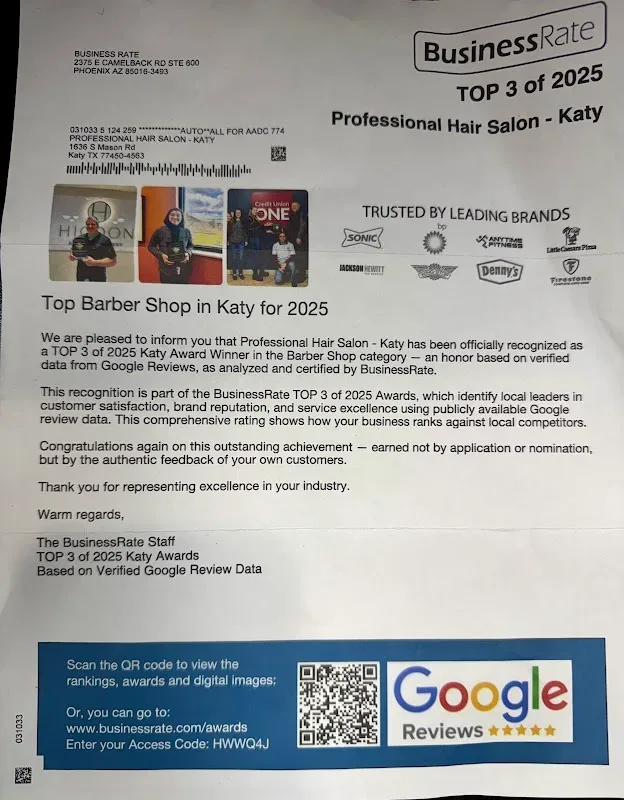 Professional Hair Salon - Katy — Barber shop in Katy